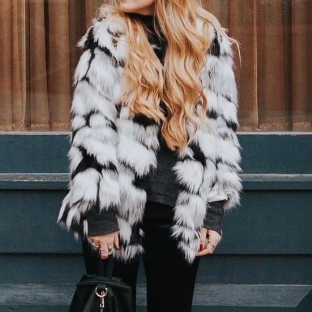 Shein faux fur coat